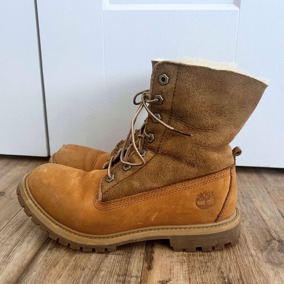 Timberland Women's Authentics Shearlng Fold Down - Picture 4 of 5